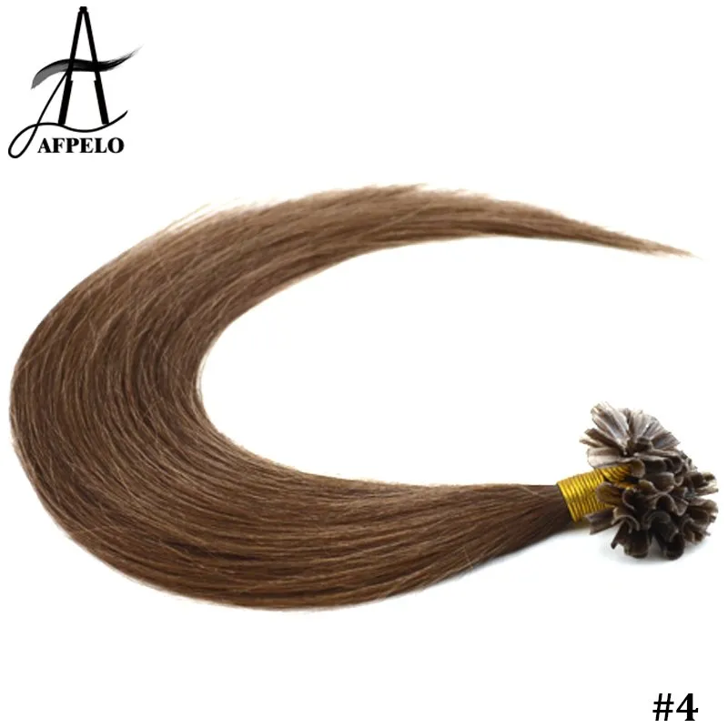 Brown U Tip plaub hau Extension